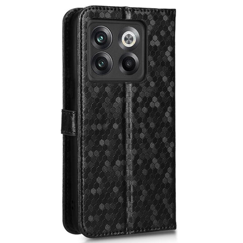 For OnePlus 10T 5G / Ace Pro 5G Drop-proof Phone Wallet Case Stand Dot Pattern Imprinted TPU+PU Leather Folio Flip Cover Shell