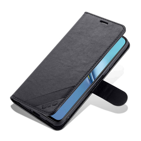 AZNS Phone Case for Huawei Enjoy 50 Pro 4G / nova Y90 4G, Full Body Protection PU Leather Phone Cover Shell with Foldable Stand