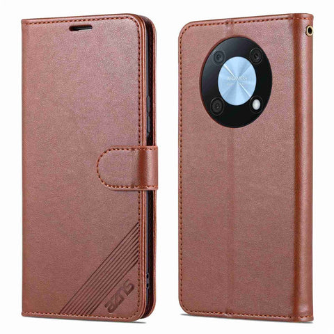 AZNS Phone Case for Huawei Enjoy 50 Pro 4G / nova Y90 4G, Full Body Protection PU Leather Phone Cover Shell with Foldable Stand