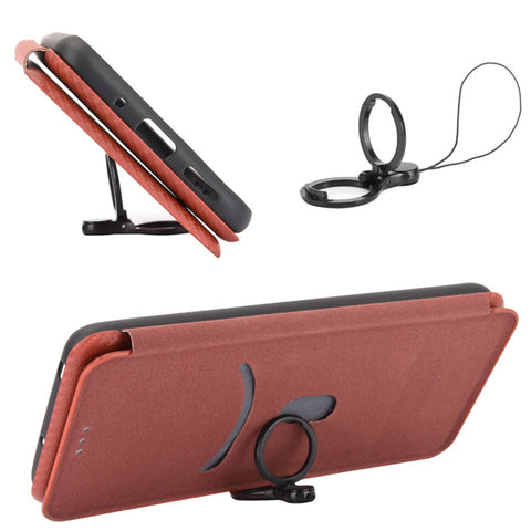 For OnePlus 10T 5G / Ace Pro 5G Carbon Fiber Texture Smartphone Case PU Leather Magnetic Auto-absorbed Stand Card Holder Function Phone Shell