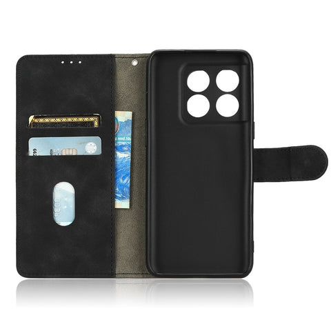 For OnePlus 10T 5G / Ace Pro 5G Wallet Stand Skin-Touch Feeling Phone Case PU Leather Magnetic Clasp Shockproof Cover