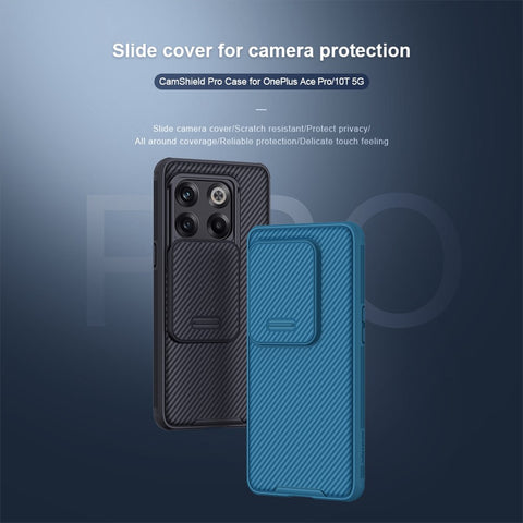 NILLKIN CamShield Pro Series for OnePlus Ace Pro 5G / 10T 5G TPU + PC Phone Case Slide Camera Lens Cover Phone Back Shell