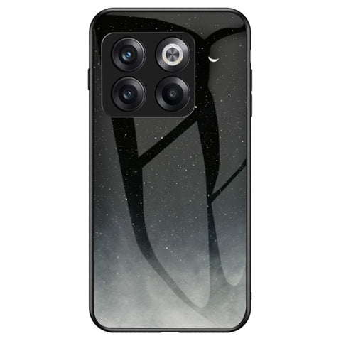 For OnePlus 10T 5G / Ace Pro 5G Bump Proof Starry Sky Pattern Design Tempered Glass Case Hard PC Soft TPU Shockproof Cover