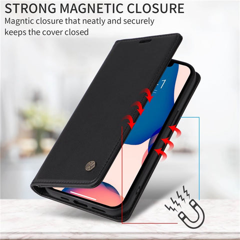 YIKATU YK- 001 Phone Case for Samsung Galaxy A22 4G (EU Version) / M22 4G / M32 (Global Version) 4G, Wallet Stand Magnetic Closure Flip Leather Cover