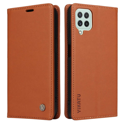 YIKATU YK- 001 Phone Case for Samsung Galaxy A22 4G (EU Version) / M22 4G / M32 (Global Version) 4G, Wallet Stand Magnetic Closure Flip Leather Cover