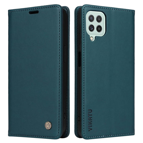 YIKATU YK- 001 Phone Case for Samsung Galaxy A22 4G (EU Version) / M22 4G / M32 (Global Version) 4G, Wallet Stand Magnetic Closure Flip Leather Cover