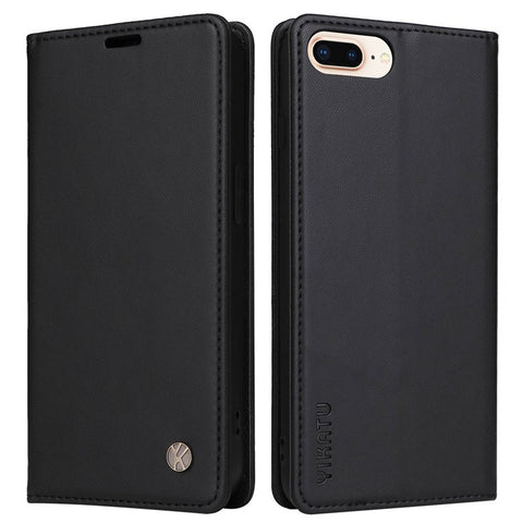 YIKATU YK- 001 Phone Wallet Case for iPhone 6 Plus / 7 Plus / 8 Plus 5.5 inch, Anti-fall Phone Shell Magnetic Closure Flip Leather Cover Stand