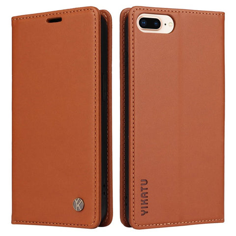 YIKATU YK- 001 Phone Wallet Case for iPhone 6 Plus / 7 Plus / 8 Plus 5.5 inch, Anti-fall Phone Shell Magnetic Closure Flip Leather Cover Stand