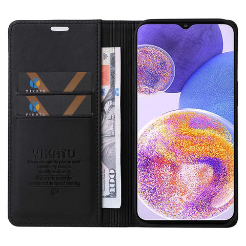 YIKATU Phone Case for Samsung Galaxy A23 5G (Global Version) / 4G / F23 5G / M23 5G / M13 4G, YK- 001 Magnetic Closure Stand Phone Flip Leather Wallet Cover