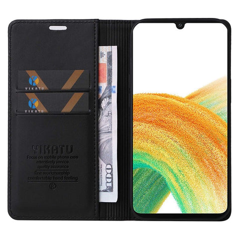 YIKATU YK- 001 for Samsung Galaxy A33 5G, Drop-proof Phone Flip Leather Case Magnetic Closure Phone Cover Wallet Stand