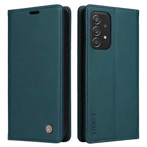 YIKATU YK- 001 for Samsung Galaxy A33 5G, Drop-proof Phone Flip Leather Case Magnetic Closure Phone Cover Wallet Stand