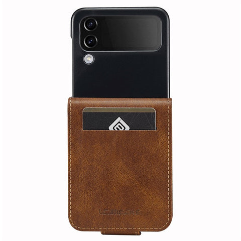 LC.IMEEKE for Samsung Galaxy Z Flip3 5G PU Leather + PC Phone Case RFID Blocking Protective Cellphone Cover Card Holder