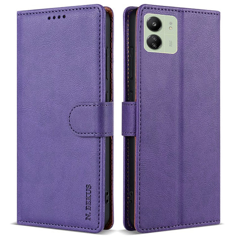 N.BEKUS CSJ-001 For Xiaomi Redmi 13C 4G / 13C 5G / Poco C65 4G / Poco M6 5G / 13R 5G Case Stand Magnetic Leather Phone Cover
