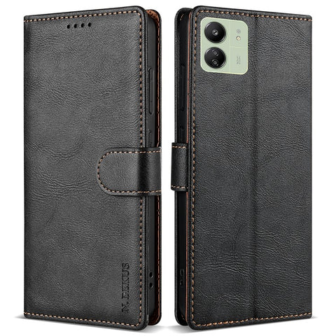 N.BEKUS CSJ-001 For Xiaomi Redmi 13C 4G / 13C 5G / Poco C65 4G / Poco M6 5G / 13R 5G Case Stand Magnetic Leather Phone Cover