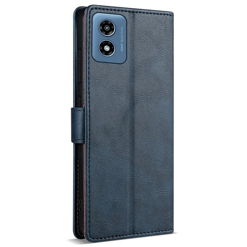 N.BEKUS CSJ-001 For Motorola Moto G Play (2024) 4G Case Leather Phone Cover Solid Color