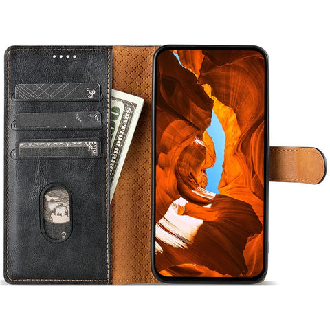 N.BEKUS CSJ-001 For Motorola Moto G Stylus 5G (2024) Case Wallet Card Holder PU Leather Phone Cover