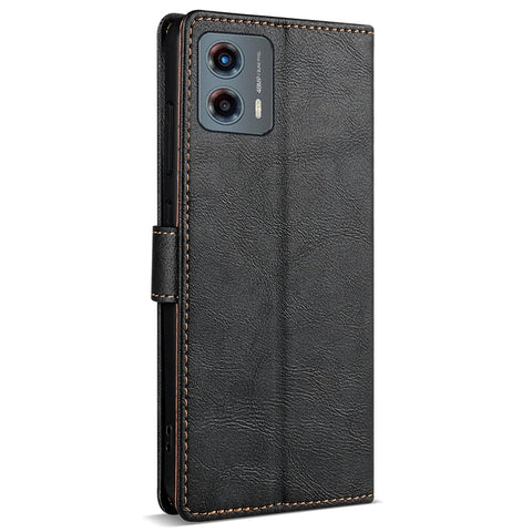 N.BEKUS CSJ-001 For Motorola Moto G Stylus 5G (2024) Case Wallet Card Holder PU Leather Phone Cover