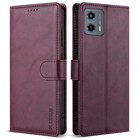 N.BEKUS CSJ-001 For Motorola Moto G Stylus 5G (2024) Case Wallet Card Holder PU Leather Phone Cover