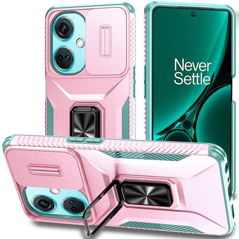 For OnePlus Nord N30 5G / CE 3 Lite 5G / OPPO A9 (2020) Case TPU+PC Phone Cover with Kickstand  /  Lens Guard