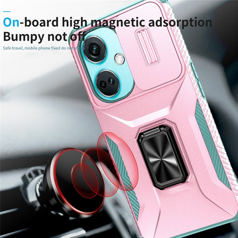 For OnePlus Nord N30 5G / CE 3 Lite 5G / OPPO A9 (2020) Case TPU+PC Phone Cover with Kickstand  /  Lens Guard