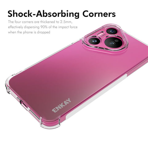 ENKAY HAT PRINCE For Huawei Pura 70 Clear Case Anti-Drop Corners Protection TPU Phone Cover