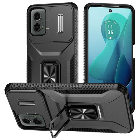For Motorola Moto G Play 5G (2024) / G 5G (2024) Case Kickstand PC+TPU Phone Cover Military Grade Lens Protection