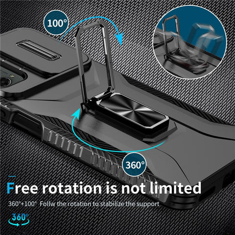 For Motorola Moto G Play 5G (2024) / G 5G (2024) Case Kickstand PC+TPU Phone Cover Military Grade Lens Protection