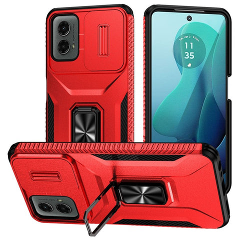 For Motorola Moto G Play 5G (2024) / G 5G (2024) Case Kickstand PC+TPU Phone Cover Military Grade Lens Protection
