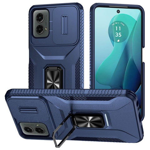 For Motorola Moto G Play 5G (2024) / G 5G (2024) Case Kickstand PC+TPU Phone Cover Military Grade Lens Protection