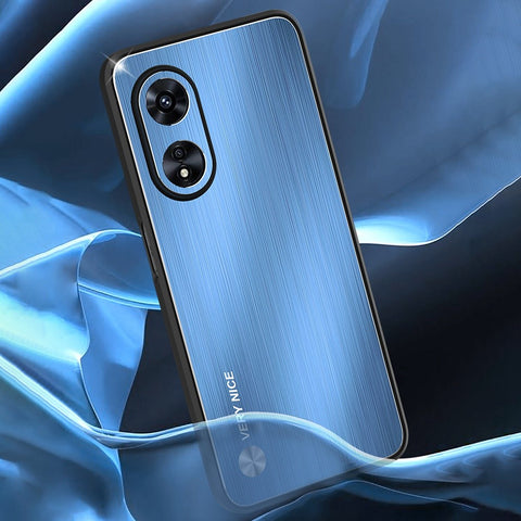 TPU + Aluminium Alloy Hybrid Case for Oppo A97 5G, Drop-proof Brushed Surface Mobile Phone Cover