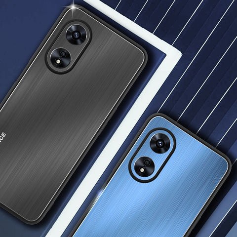 TPU + Aluminium Alloy Hybrid Case for Oppo A97 5G, Drop-proof Brushed Surface Mobile Phone Cover
