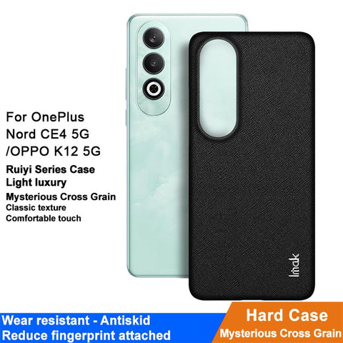 IMAK Ruiyi Series for OnePlus Nord CE4 5G / Oppo K12 Case Leather Coated PC Back Cover