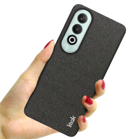 IMAK Ruiyi Series for OnePlus Nord CE4 5G / Oppo K12 Case Fabric Texture Leather+PC Phone Back Cover