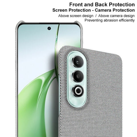 IMAK Ruiyi Series for OnePlus Nord CE4 5G / Oppo K12 Case Fabric Texture Leather+PC Phone Back Cover