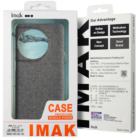 IMAK Ruiyi Series for OnePlus Nord CE4 5G / Oppo K12 Case Fabric Texture Leather+PC Phone Back Cover