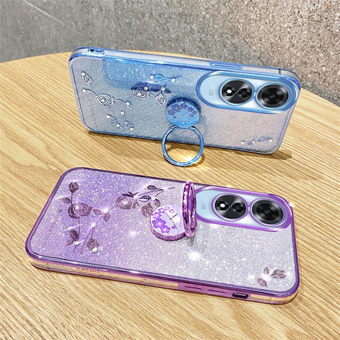 KADEM For Oppo A60 4G Case Kickstand Grip TPU Shiny Phone Cover Glitter Sparkly