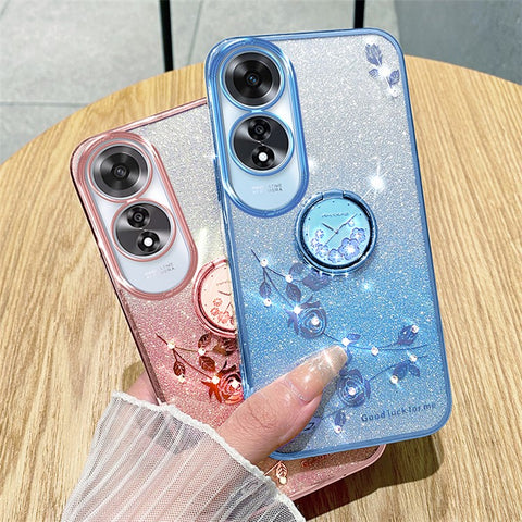 KADEM For Oppo A60 4G Case Kickstand Grip TPU Shiny Phone Cover Glitter Sparkly