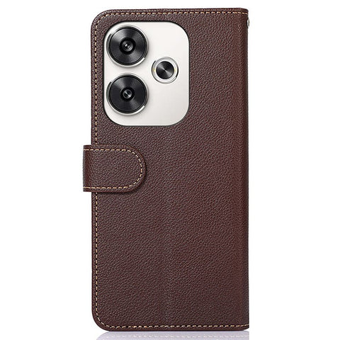 KHAZNEH For Xiaomi Redmi Turbo 3 5G / Poco F6 5G Case RFID Blocking Stand Wallet Leather Phone Cover