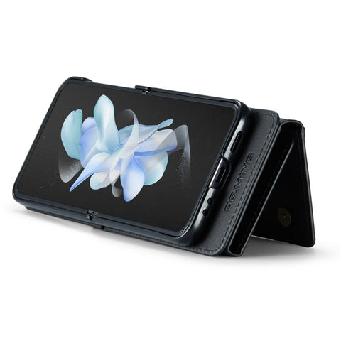 DG.MING M5 Series for Samsung Galaxy Z Flip3 5G Case RFID Blocking Card Slots Leather+PC Phone Cover