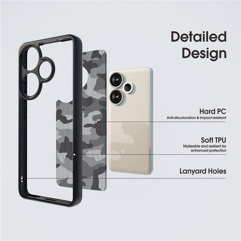 IBMRS For Xiaomi Redmi Turbo 3 5G / Poco F6 5G Case TPU+PC Hybrid Phone Cover