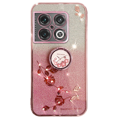 KADEM For OnePlus 10 Pro 5G Case Gradient Bling TPU Phone Cover with Ring Holder