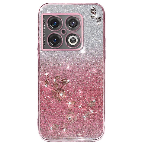 KADEM For OnePlus 10 Pro 5G Case Glitter TPU Phone Cover with Rhinestone Decor
