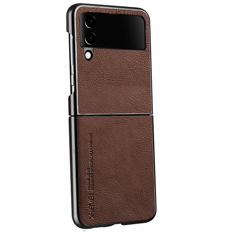 X-LEVEL Bojue-3 Series For Samsung Galaxy Z Flip3 5G Case PU Leather+TPU+PC Anti-drop Phone Cover