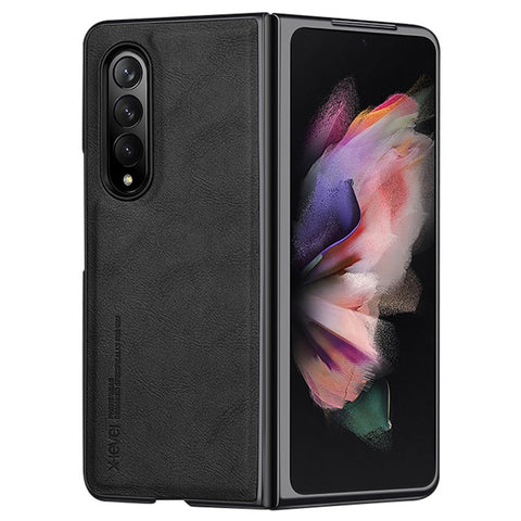 X-LEVEL Bojue-3 Series For Samsung Galaxy Z Fold3 5G Case Anti-scratch Leather+TPU+PC Phone Cover