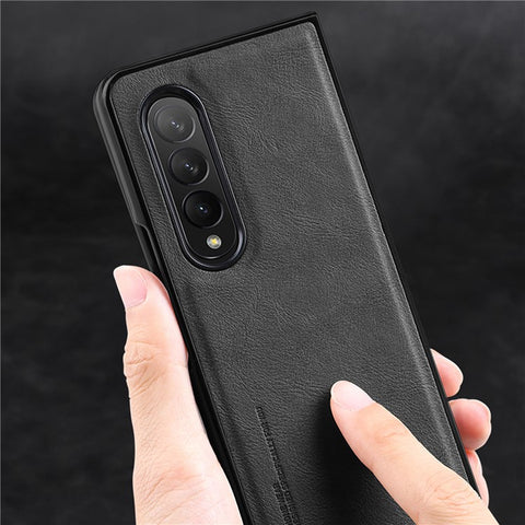X-LEVEL Bojue-3 Series For Samsung Galaxy Z Fold3 5G Case Anti-scratch Leather+TPU+PC Phone Cover