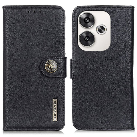 KHAZNEH For Xiaomi Poco F6 5G / Redmi Turbo 3 5G Case Wallet Cowhide Texture Leather Phone Cover