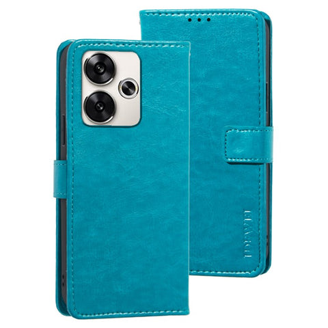 IDEWEI For Xiaomi Poco F6 5G / Redmi Turbo 3 5G Case Crazy Horse Texture Leather Flip Phone Cover