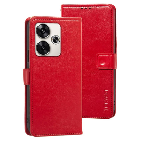 IDEWEI For Xiaomi Poco F6 5G / Redmi Turbo 3 5G Case Crazy Horse Texture Leather Flip Phone Cover