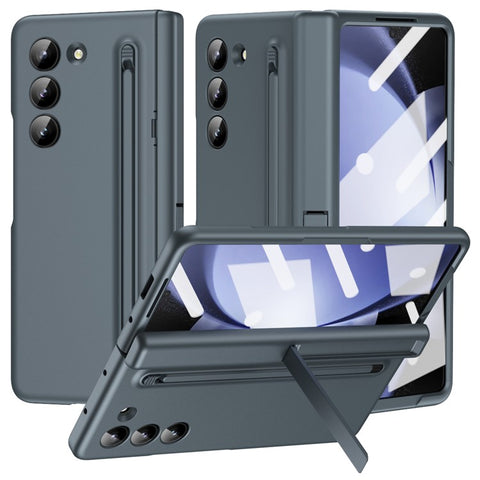 For Samsung Galaxy Z Fold6 5G Case Hard PC Phone Cover with Stylus and Tempered Glass Film