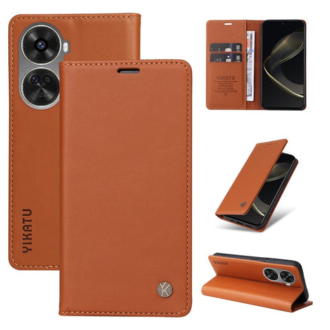 YIKATU YK-001 For Huawei nova 12 SE 4G / nova 11 SE Case Wallet Leather Phone Cover Strong Magnetic Closure